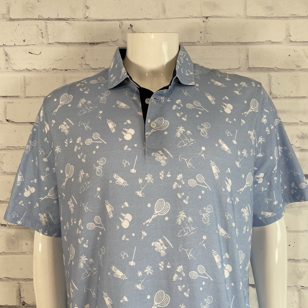 Ralph‎ Lauren Polo Golf Shirt Men's XL Polo Short Sleeve Blue Golf Sports NWT